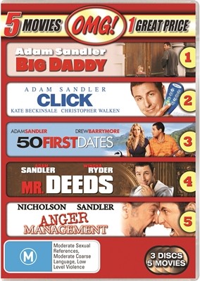 50 First Dates / Anger Management / Big Daddy / Click / Mr Deeds | OMG! : 5 Pack