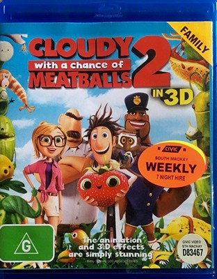 Cloudy With a Chance of Meatballs 2 (Bluray 3D) XR